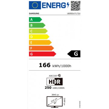 Samsung Smart Τηλεόραση 85" 4K UHD LED UE85DU7172UXXH HDR (2024)